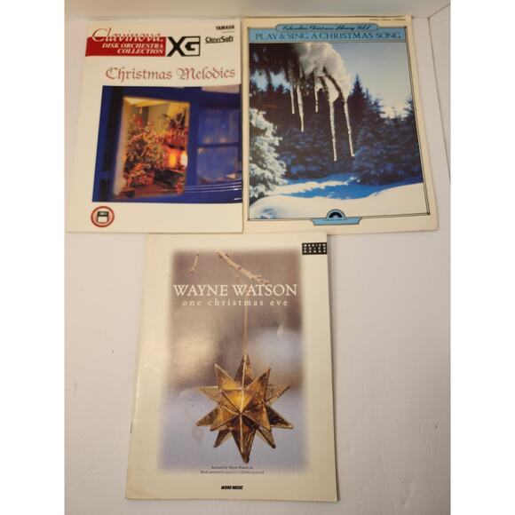 Christmas Music Piano Vocal Guitar Lot Of 3 Songbooks Sheet Music Sing Classic - Picture 1 of 13
